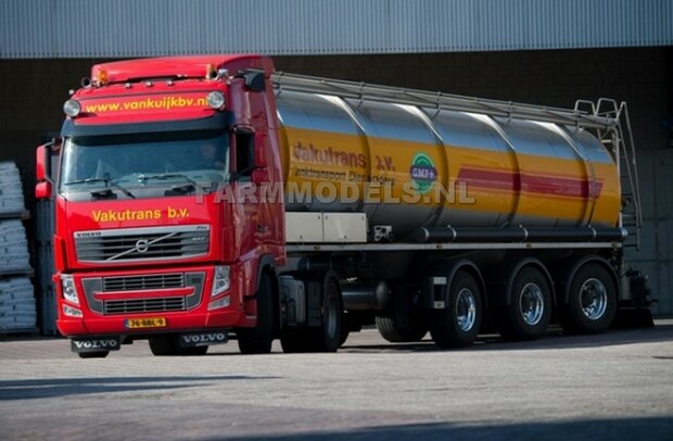 Mestoplegger + SuperSingle Banden (VMA / D-Tec) 3 asser mest trailer (slurrytanker) Bouwpakket Basis 1:32 (HTD)          