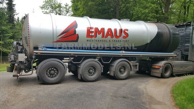 Mestoplegger + SuperSingle Banden (VMA / D-Tec) 3 asser mest trailer (slurrytanker) Bouwpakket Basis 1:32 (HTD)          