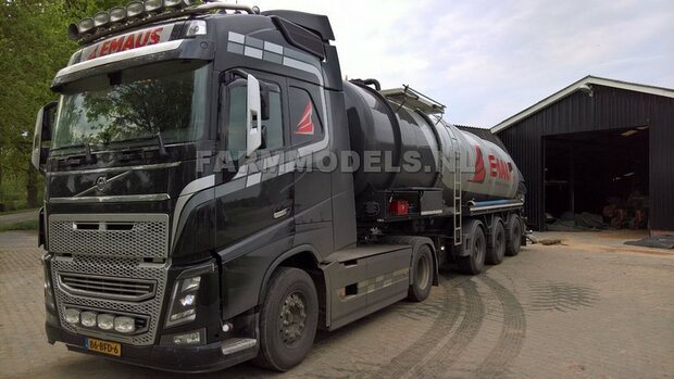 Mestoplegger + SuperSingle Banden (VMA / D-Tec) 3 asser mest trailer (slurrytanker) Bouwpakket Basis 1:32 (HTD)          