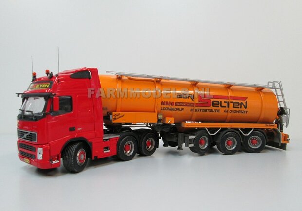 Mestoplegger + SuperSingle Banden (VMA / D-Tec) 3 asser mest trailer (slurrytanker) Bouwpakket Basis 1:32 (HTD)          