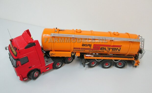 Mestoplegger + SuperSingle Banden (VMA / D-Tec) 3 asser mest trailer (slurrytanker) Bouwpakket Basis 1:32 (HTD)          