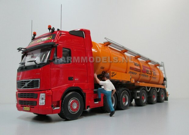 Mestoplegger + SuperSingle Banden (VMA / D-Tec) 3 asser mest trailer (slurrytanker) Bouwpakket Basis 1:32 (HTD)          