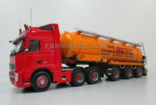 Mestoplegger + SuperSingle Banden (VMA / D-Tec) 3 asser mest trailer (slurrytanker) Bouwpakket Basis 1:32 (HTD)          