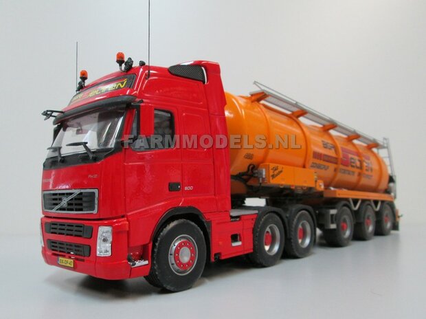 Mestoplegger + SuperSingle Banden (VMA / D-Tec) 3 asser mest trailer (slurrytanker) Bouwpakket Basis 1:32 (HTD)          