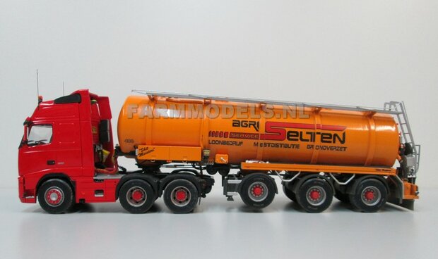 Mestoplegger + SuperSingle Banden (VMA / D-Tec) 3 asser mest trailer (slurrytanker) Bouwpakket Basis 1:32 (HTD)          