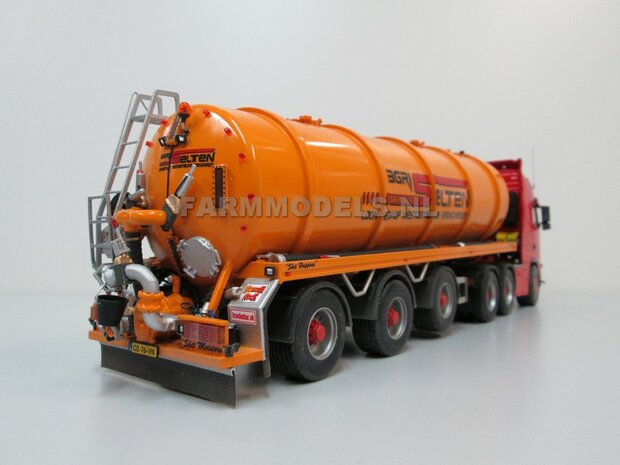 Mestoplegger + SuperSingle Banden (VMA / D-Tec) 3 asser mest trailer (slurrytanker) Bouwpakket Basis 1:32 (HTD)          