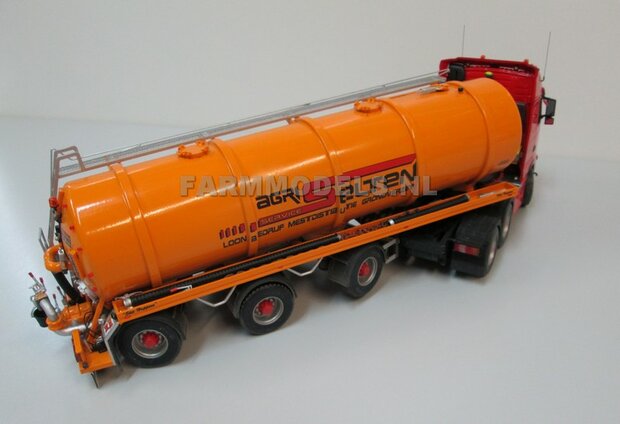 Mestoplegger + SuperSingle Banden (VMA / D-Tec) 3 asser mest trailer (slurrytanker) Bouwpakket Basis 1:32 (HTD)          