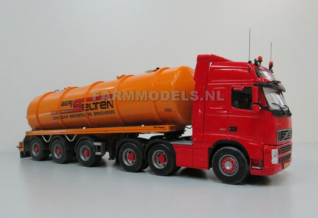 Mestoplegger + SuperSingle Banden (VMA / D-Tec) 3 asser mest trailer (slurrytanker) Bouwpakket Basis 1:32 (HTD)          