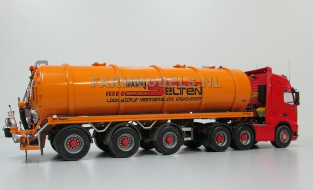 Mestoplegger + SuperSingle Banden (VMA / D-Tec) 3 asser mest trailer (slurrytanker) Bouwpakket Basis 1:32 (HTD)          