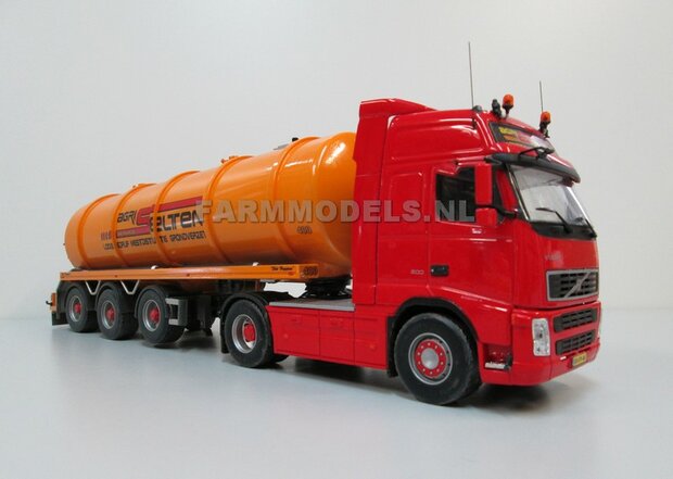 Mestoplegger + SuperSingle Banden (VMA / D-Tec) 3 asser mest trailer (slurrytanker) Bouwpakket Basis 1:32 (HTD)          