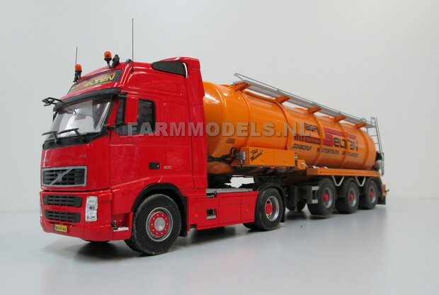 Mestoplegger + SuperSingle Banden (VMA / D-Tec) 3 asser mest trailer (slurrytanker) Bouwpakket Basis 1:32 (HTD)          