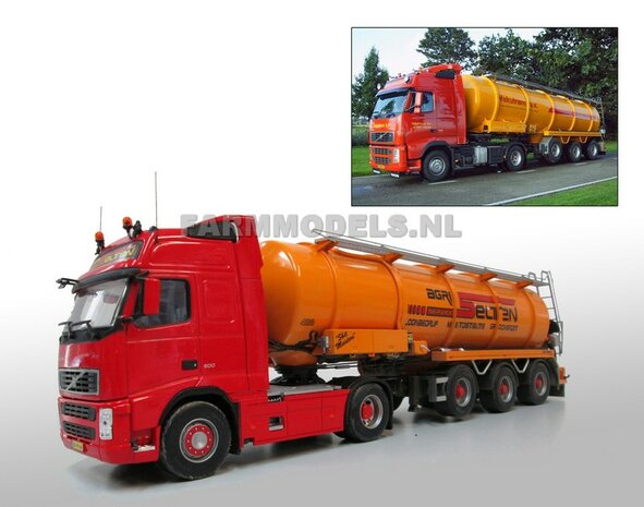 Mestoplegger + SuperSingle Banden (VMA / D-Tec) 3 asser mest trailer (slurrytanker) Bouwpakket Basis 1:32 (HTD)          