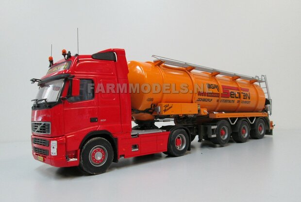 Mestoplegger + SuperSingle Banden (VMA / D-Tec) 3 asser mest trailer (slurrytanker) Bouwpakket Basis 1:32 (HTD)          