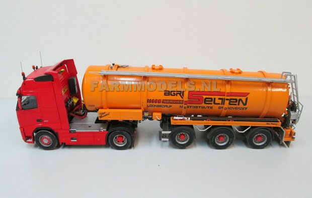 Mestoplegger + SuperSingle Banden (VMA / D-Tec) 3 asser mest trailer (slurrytanker) Bouwpakket Basis 1:32 (HTD)          