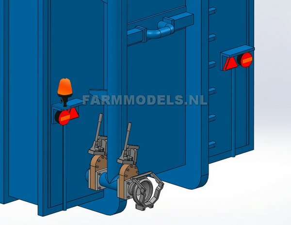 Afsluiter / mest afsluiter, Kunststof, blank, geschikt voor mesttank / leidingwerk mestsilo, 1:32 