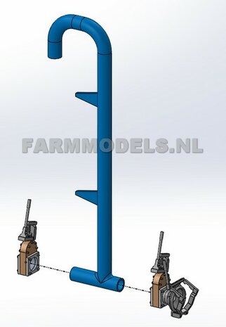 Afsluiter / mest afsluiter, Kunststof, blank, geschikt voor mesttank / leidingwerk mestsilo, 1:32 