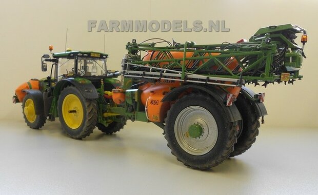 327. John Deere 6210R met Amazone UX 5200 Veldspuit en Amazone fronttank FT 1001 Agri Service Selten