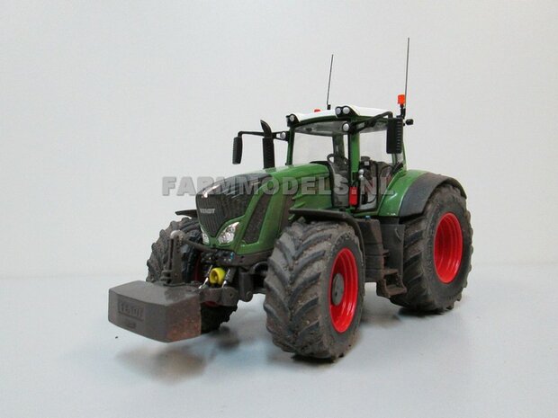 VOORBEELD FOTO&#039;S Fendt 939 Vario G2 (2014/Tier IV) Brede banden + spatborden + trekhaak + 2 antennes + STOFLOOK- 1:32 Wiking Handmatig verbouwd / Manually rebuilt