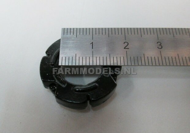 2x Wielgewicht aluminium/ zilver &Oslash; 24.4 mm, Die Cast 1:32 