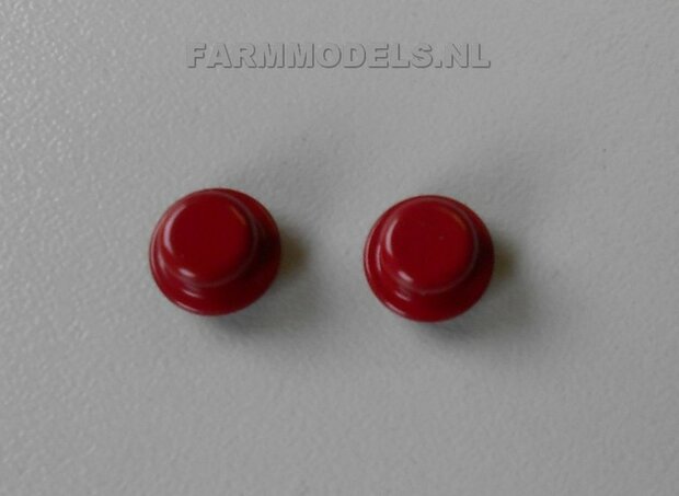 2x Alu. Eindkapjes Jan Veenhuis Rood gespoten &Oslash; 9 mm (voor aluminium &amp; Joskin ROS Velgen) 1:32  SUPERSALE LAST ONES