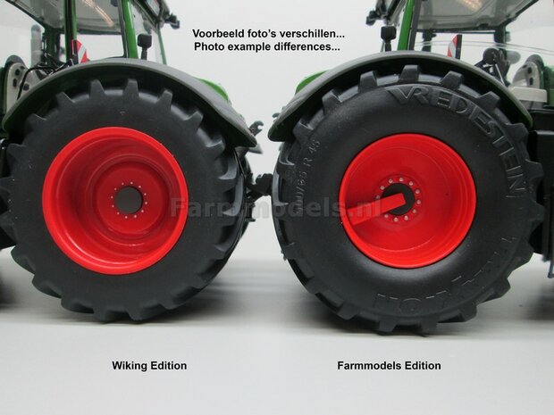 Complete Vredestein ombouw set L2 voor Fendt 1050 = velgen + eindvertragingen + spatborden + luchtsystemen, geschikt voor Fendt 1050 Wiking, 1:32