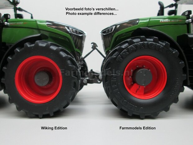 Complete Vredestein ombouw set L2 voor Fendt 1050 = velgen + eindvertragingen + spatborden + luchtsystemen, geschikt voor Fendt 1050 Wiking, 1:32