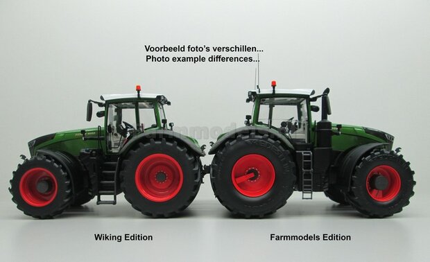 COMBI SET: FENDT 1050 Wiking: 2x &Oslash; 57.8 mm + 2x &Oslash; 71.9 mm BANDEN + WIELGEWICHTEN + SPATBORDEN + LUCHTSYST. + AFDEK KAP voor ombouw Fendt 1050 geschikt voor Fendt 1050 Wiking, 1:32