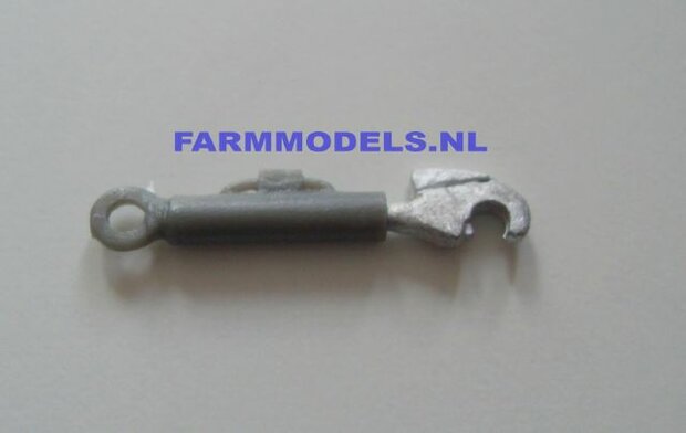Topstang &quot;HYDROLISCH&quot; 03  Lengte in: 27,5 mm L. uit: 37,5 mm  1x VANGHAAK-KOP en 1x KOGELKOP Die-Cast/ RESIN 1:32  Artisan32  nr.: 04143          