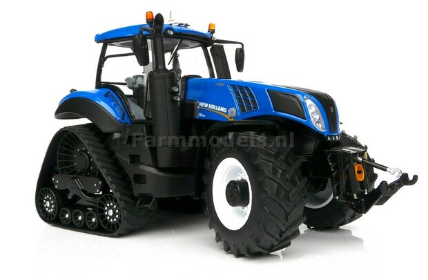 New Holland T8.435 BLUE SMART TRAX + Trelleborg, NH Half Track, zeer gedetaileerd, Marge Models, 1:32 NB2B  MM1803  SUPERSALE