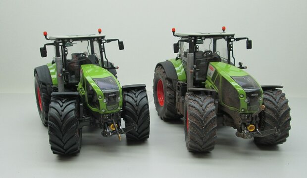 VOORBEELD FOTOS  Rebuilt Claas Axion 950 VREDESTEIN Banden + TREKHAAK 1:32 Wiking WK77314-R