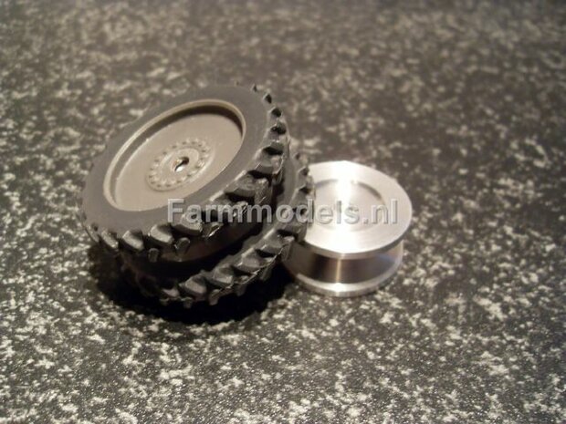 2x Aluminium ring t.b.v. Voorbanden (Grote versie) naar dubbellucht cultuur (50cm hart afstand 1:1)