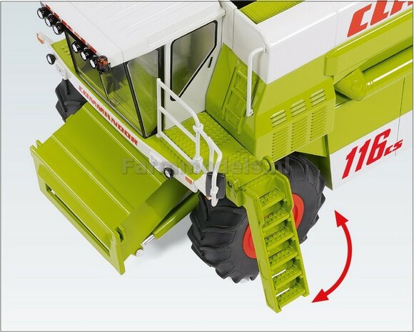 Claas Commander 116CS + Maaibord + aanhangertje 1:32 Wiking 2018 WK77834