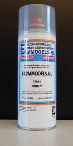 Tebbe GROEN Spuitbus / Spray paint - Farmmodels series = Industrie lak, 400ml. ook voor schaal 1:1 zeer geschikt!!