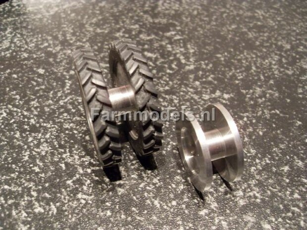 2x Aluminium ring t.b.v. Voorbanden (gewone versie) naar dubbellucht cultuur (50cm hart afstand 1:1)