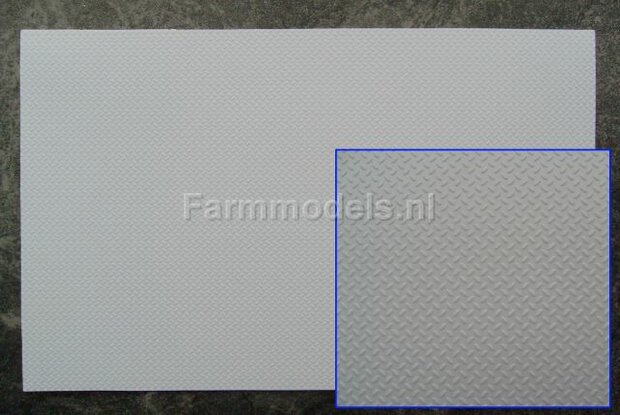  2x Traanplaat NORMAAL PROFIEL Plastic  19x30,5 cm wit  