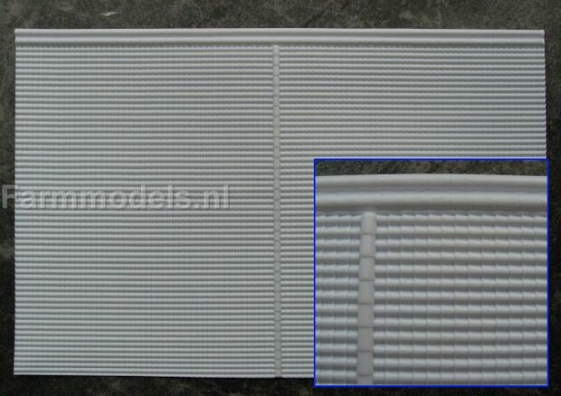 2x Dakpannen Fijn Motief Plastic white 19x30,5 cm