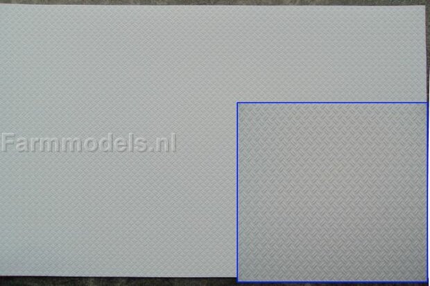 2x Traanplaat DUBBEL PROFIEL Plastic white 19x30,5 cm 