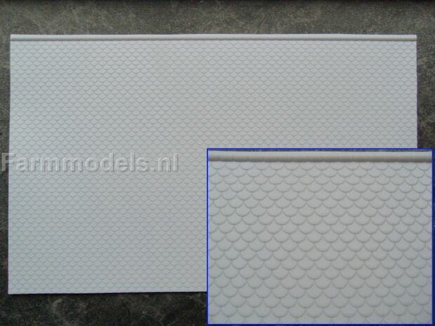 2x Lei Pannen Normaal motief Plastic white 19x30,5 cm