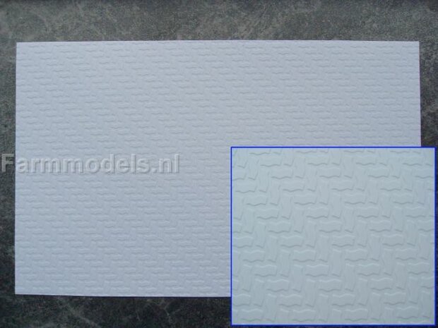 2x Klinker motief Elleboog verband NORMAAL Plastic white 19x30,5 cm (97432)