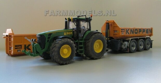 351. John Deere 8530 met VMR Carrier en puin containers