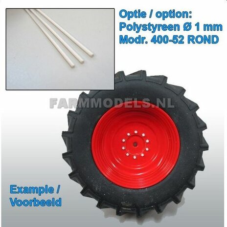 Aluminium vooras velgen JD 7710 geel + brede-hogere banden &Oslash; 51 mm, geschikt voor de John Deere 7710 Schuco                         