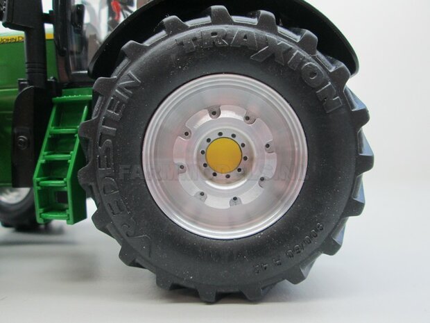 2x Wielgewicht blank John Deere (7310R) &Oslash; 24.5 mm, uit massief Aluminium gefreesd, 1:32   