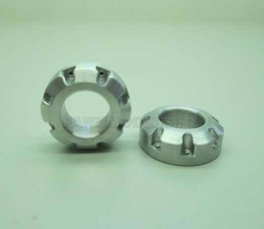 2x Wielgewicht blank John Deere (7310R) &Oslash; 24.5 mm, uit massief Aluminium gefreesd, 1:32   
