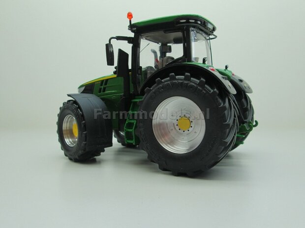 2x Planeetkappen &Oslash; 9 mm John Deere Geel, Geschikt voor o.a. JD 7310R alu achteras velgen 1:32