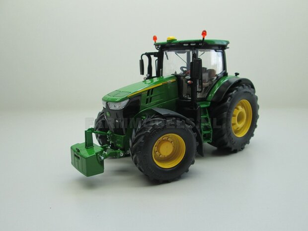 2x Wielgewicht John Deere Geel gespoten (7310R) &Oslash; 24.5 mm, uit massief Aluminium gefreesd, 1:32                    