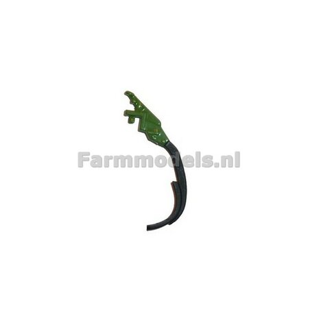 10x Cultivator tanden / Sporen lichters ong. 27mm hoog groot, Amazone Groen / zwart kunststof 1:32  9040                      