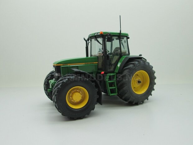 John Deere 7710 Aluminium vooras velgen + banden &Oslash; 47 mm, geschikt voor de John Deere 7710 Schuco 1:32  