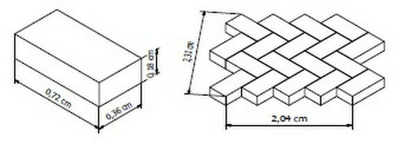 1000x baksteen Licht Terracotta 1:32 (23059) Juweela