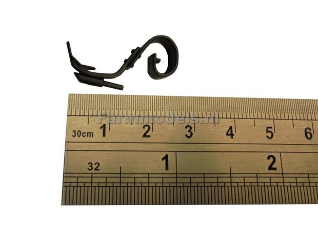 25x Bouwlandbemester TRILTANDEN incl. MESTSLANG AANSLUITING  ong. 26 mm hoog  zwart kunststof 1:32      