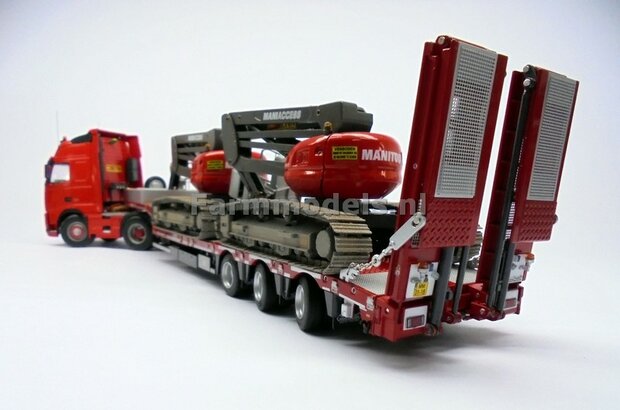 RED + WOOD Nooteboom semi lowloader 1:32 Marge Models MM1812-01